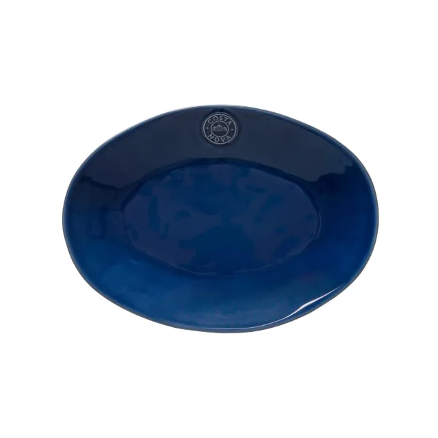 Costa Nova Nova Mid Size Oval Platter fad denim blå stentøj