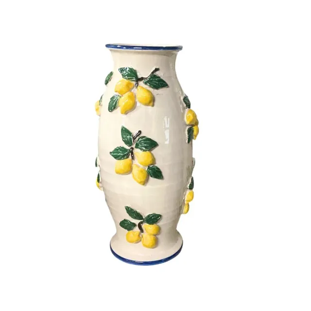 Les Ottomans MENV08 vase keramik håndmalet citron