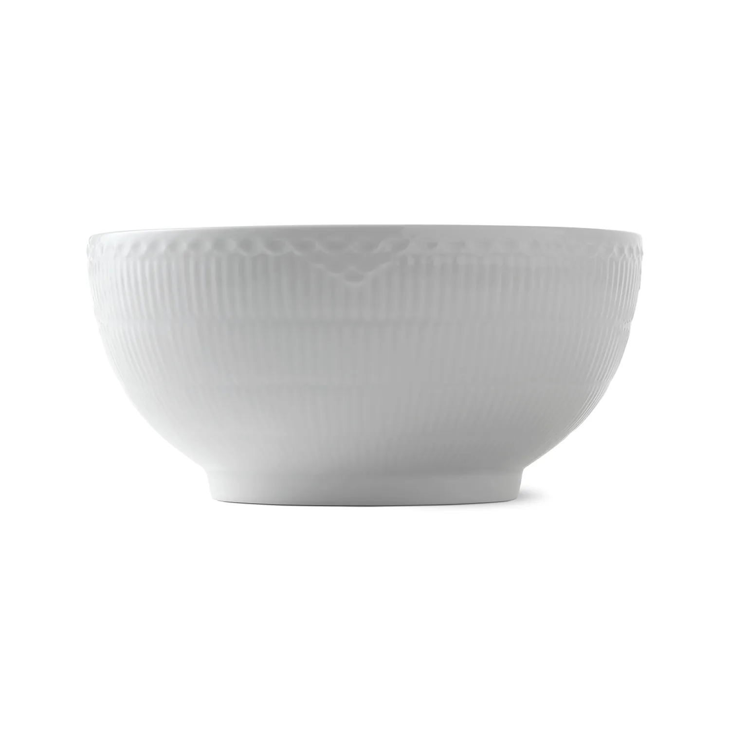 Kgl. Porcelæn Hvid Halvblonde skål 310 cl blondekant