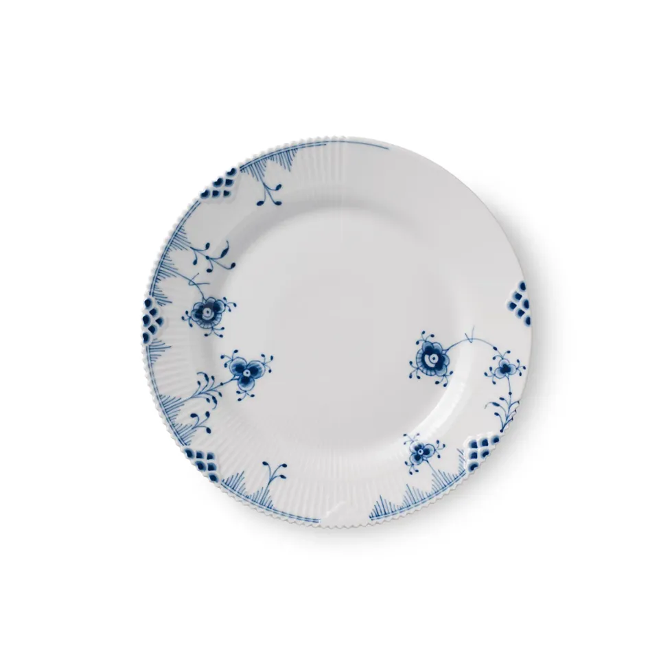 Kgl. Porcelæn Blå Elements tallerken 19 cm håndmalet