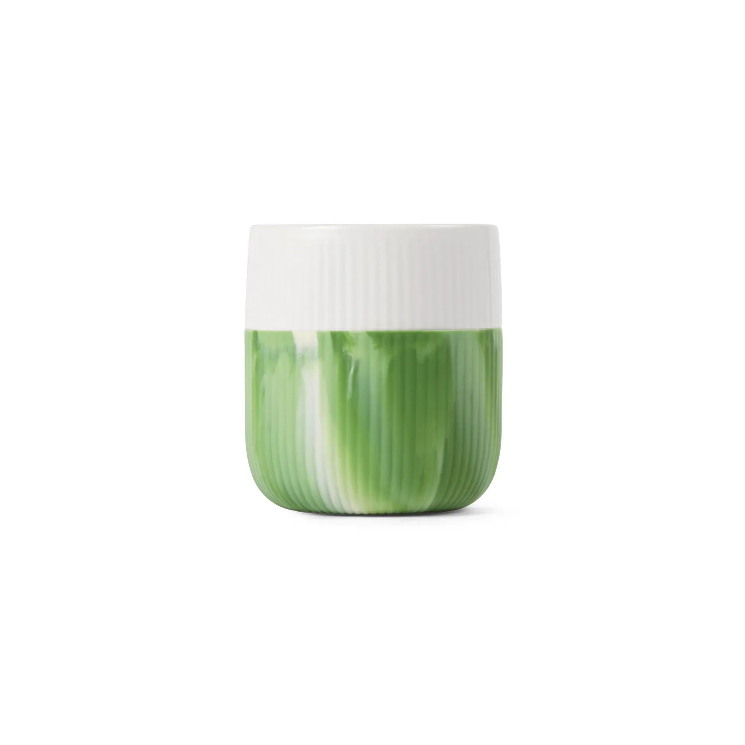 Kgl. Porcelæn Riflet Contrast Marble krus Green Grass 35 cl grøn