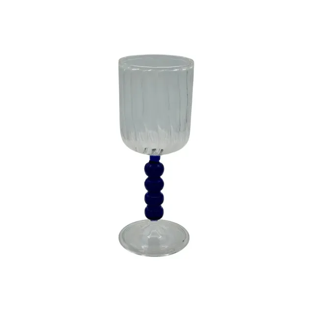Les Ottomans Perle vinglas højt blåt glas