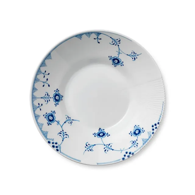 Kgl. Porcelæn Blå Elements dyb tallerken 25 cm håndmalet