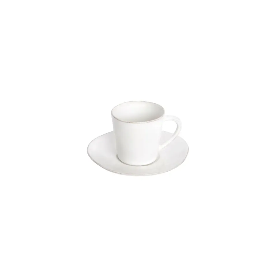 Costa Nova Lisa kaffekop med underkop hvid