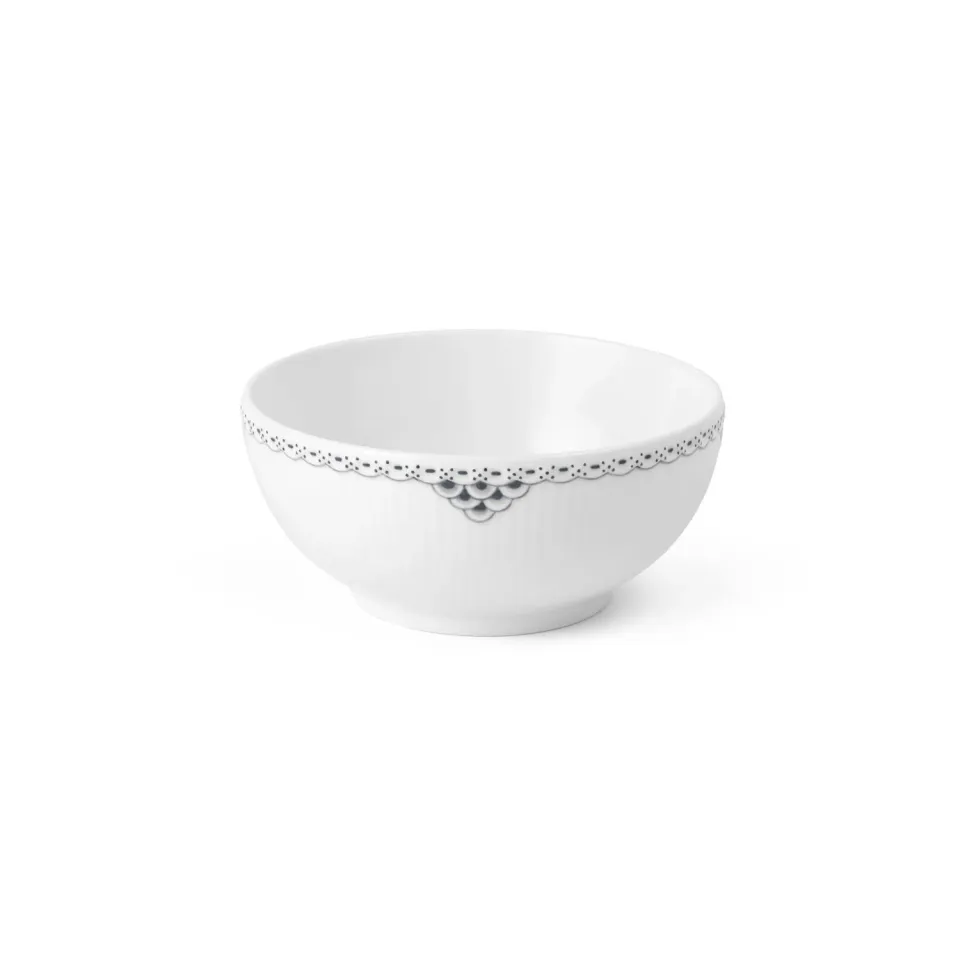 Kgl. Porcelæn Sort Blonde skål 73 cl håndmalet
