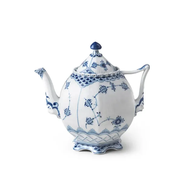 Kgl. Porcelæn Musselmalet Helblonde tekande 70 cl porcelæn