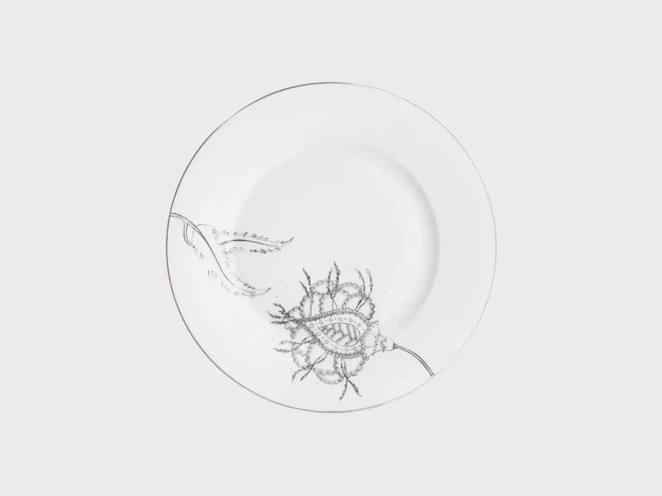 Nymphenburg Lotos tallerken 21 cm Lebensblumen