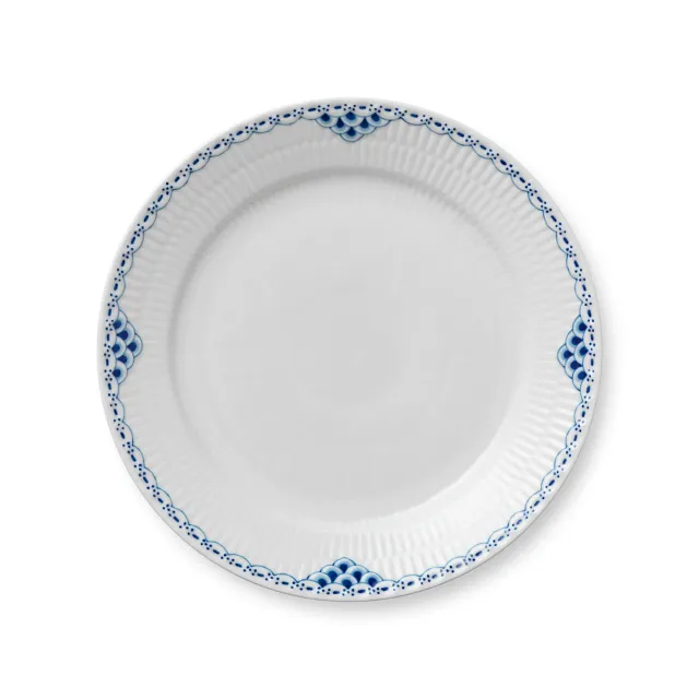 Kgl. Porcelæn Prinsesse tallerken 25 cm blondekant