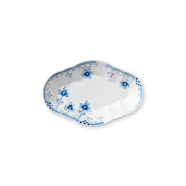 Royal Copenhagen Blå Elements fad 23 cm ovalt porcelænsfad