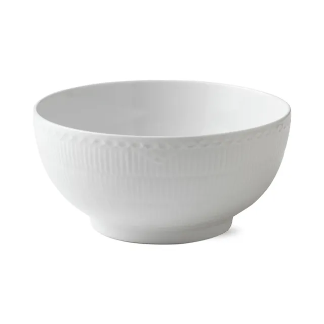 Kgl. Porcelæn Hvid Halvblonde skål 310 cl blondekant