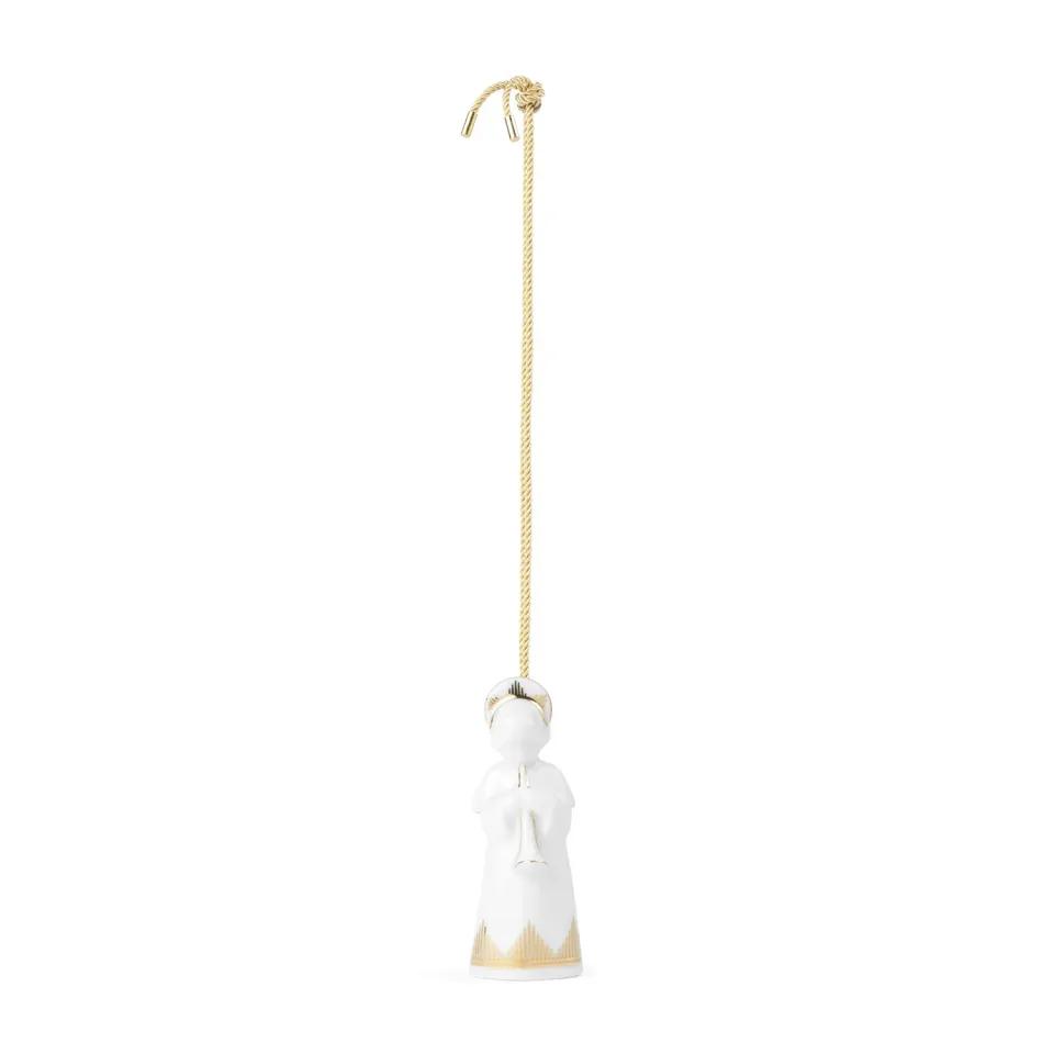 Kgl. Porcelæn Engel med trompet 9,5 cm porcelæn