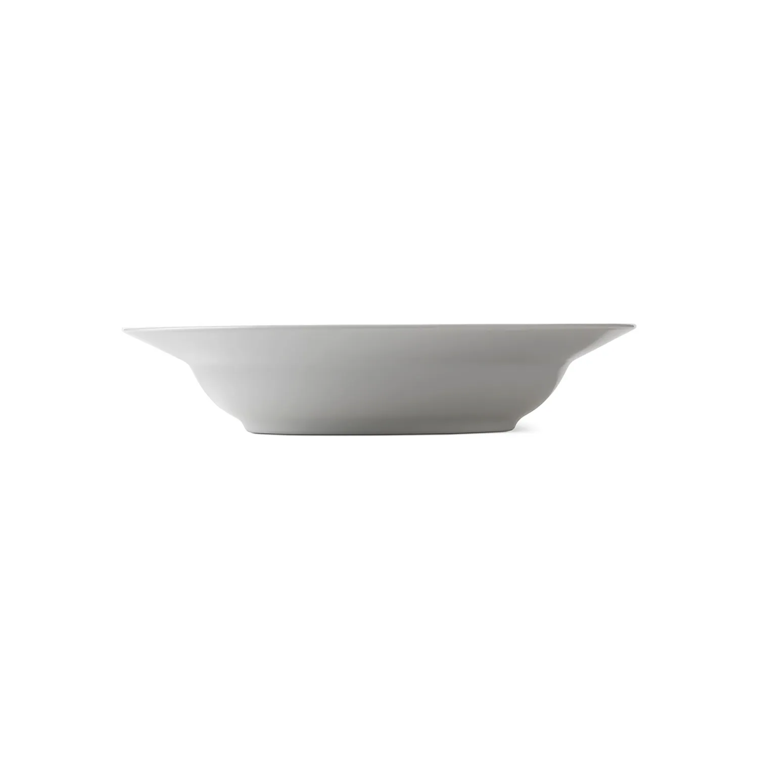 Kgl. Porcelæn Hvid Riflet dyb tallerken 21 cm hvid