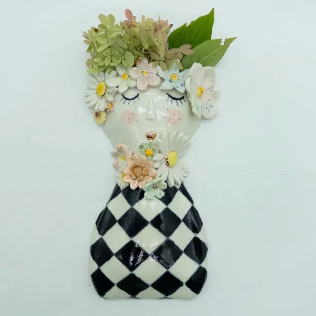 A for Anette Keramik Gaia Vægvase stentøj blomster