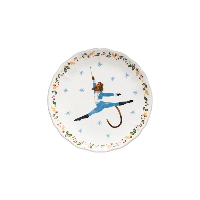 Costa Nova The Nutcracker dessert tallerken hvid musekonge