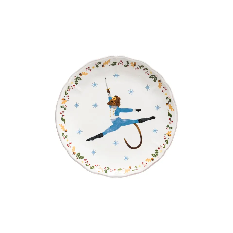 Costa Nova The Nutcracker dessert tallerken hvid musekonge