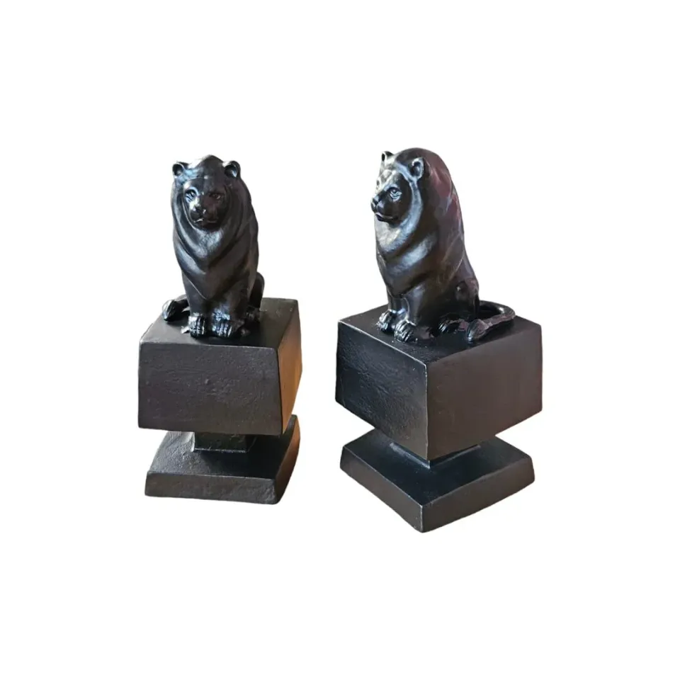 Les Ottomans Menagerie bogstøtter 2 stk aluminium