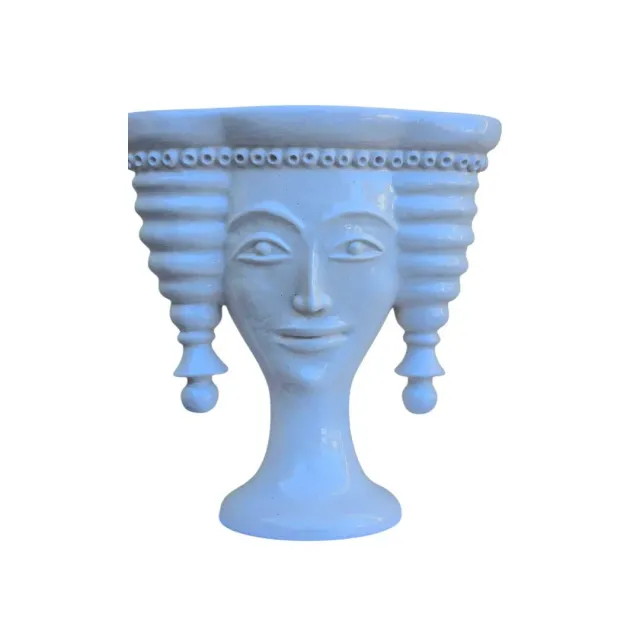 Les Ottomans 07 vase ansigt hvid keramik skulptur