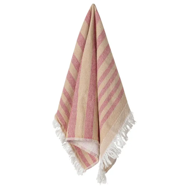 Costa Nova Terry Stripes viskestykke caramel classic red bomuld