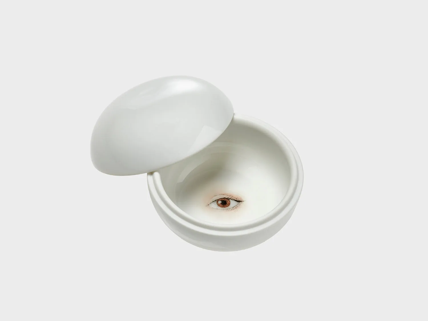 Nymphenburg Bonbonniere med Øje porcelænsdåse bemalet