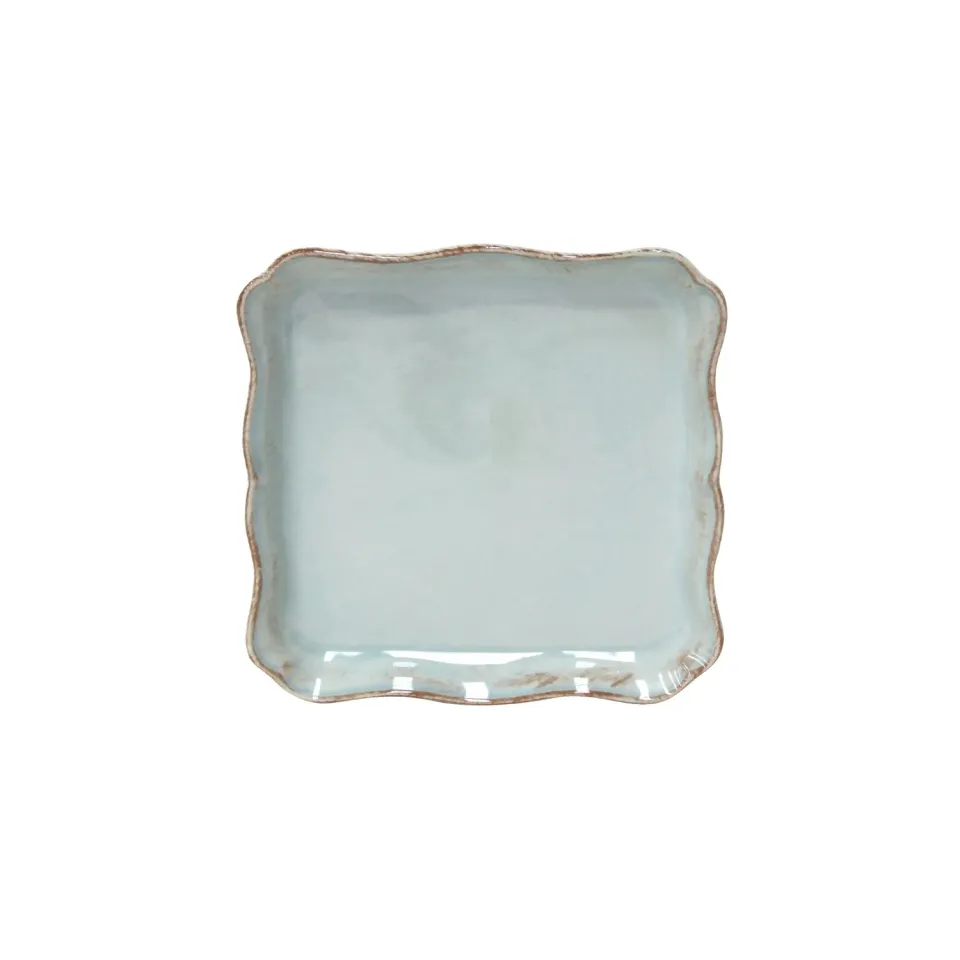 Costa Nova Alentejo Square Tray serveringsfad turkis blank