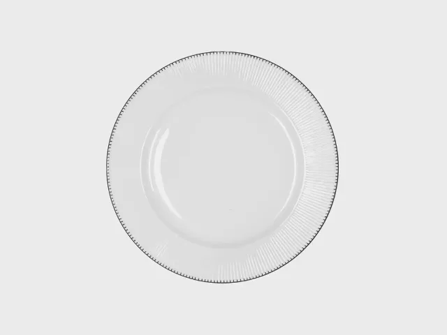 Nymphenburg Adonis tallerken 25 cm sorte takker porcelæn