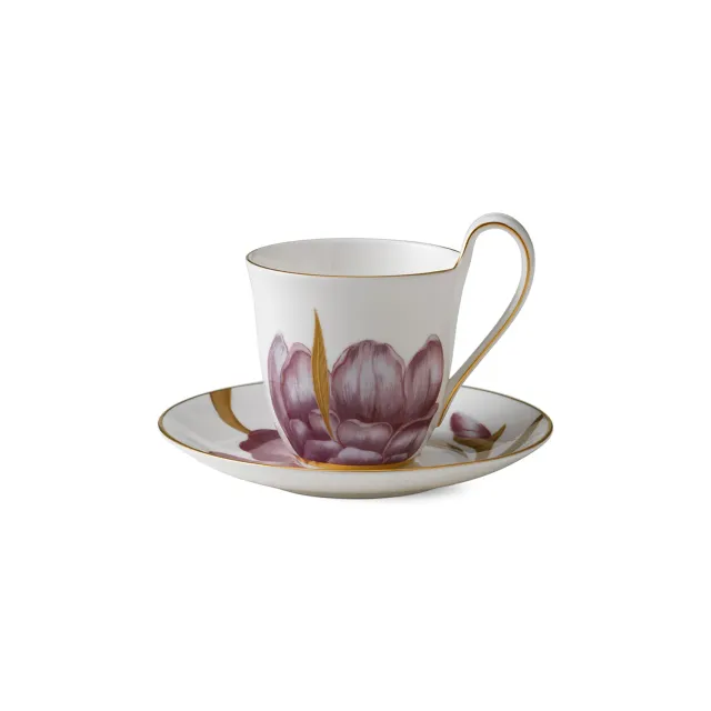 Kgl. Porcelæn Flora højhankskop Iris 27 cl med underkop
