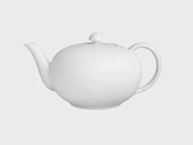Nymphenburg Lotos tekande hvid biskuit porcelæn