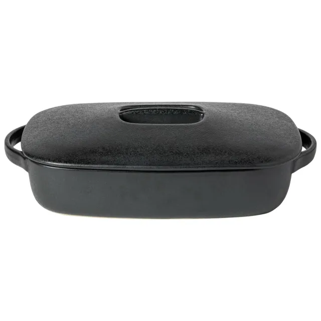 Costa Nova Boutique Rectangular Covered Baker ovnfad Carbon Black