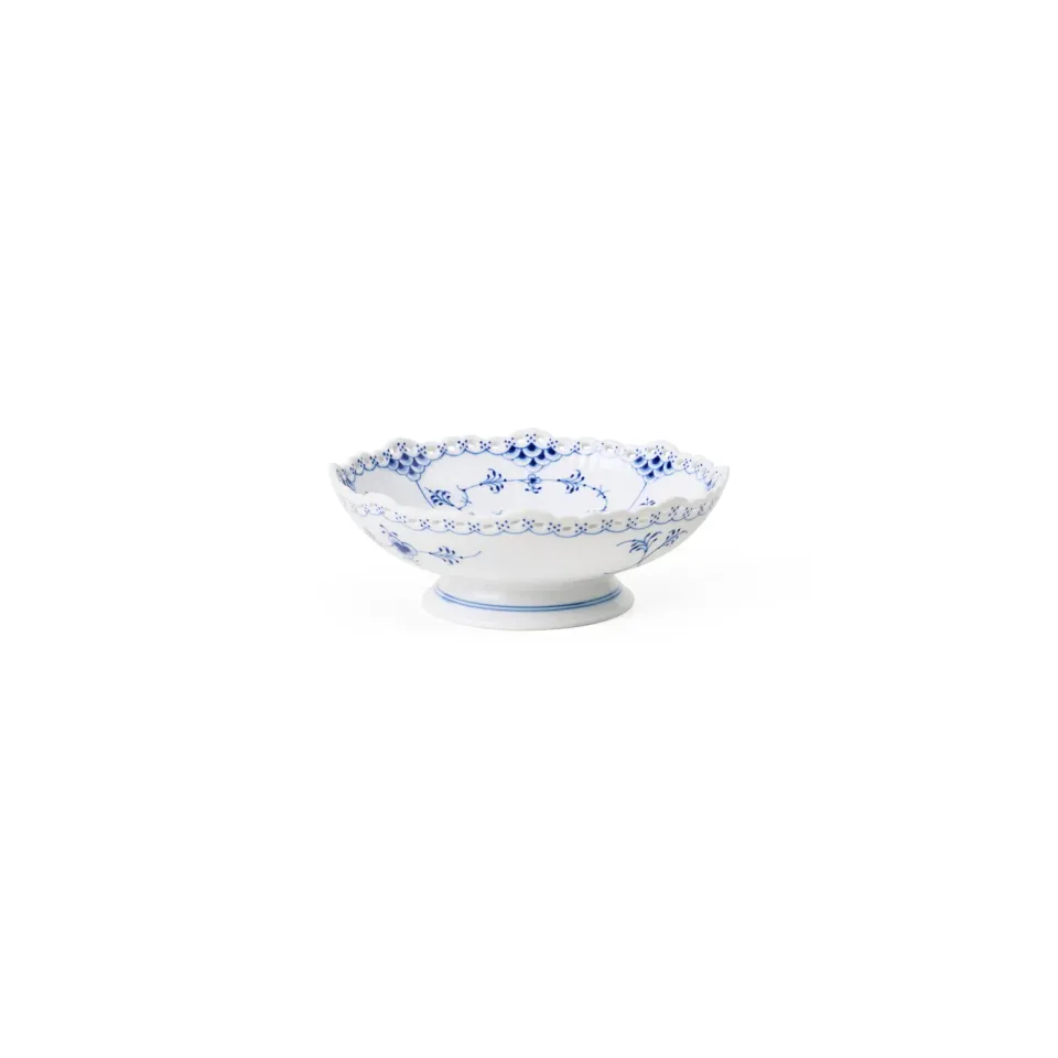 Kgl. Porcelæn Musselmalet Helblonde skål på fod 37 cl