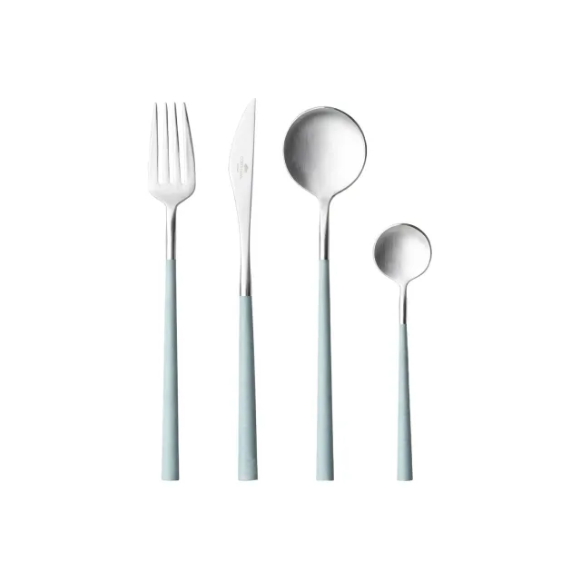 Costa Nova Mito bestiksæt 24 dele brushed silver mint