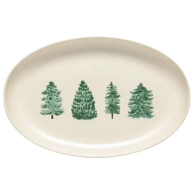 Costa Nova Pacifica ovalt fad Christmas Tree Beige stentøj