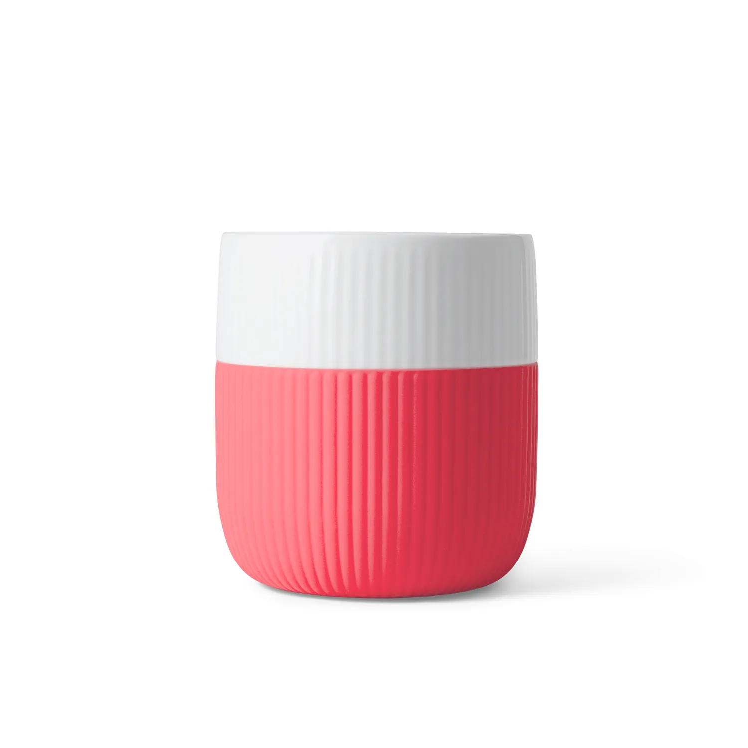 Kgl. Porcelæn Riflet Contrast krus Hibiscus 35 cl rød