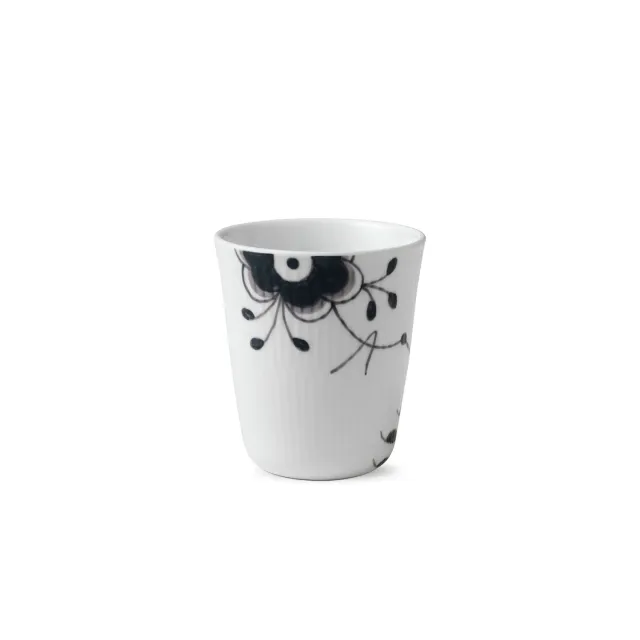 Kgl. Porcelæn Sort Mega Riflet termokrus 29 cl sort