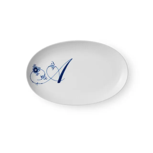 Kgl. Porcelæn Alfabet asiet A 23,5 cm håndmalet