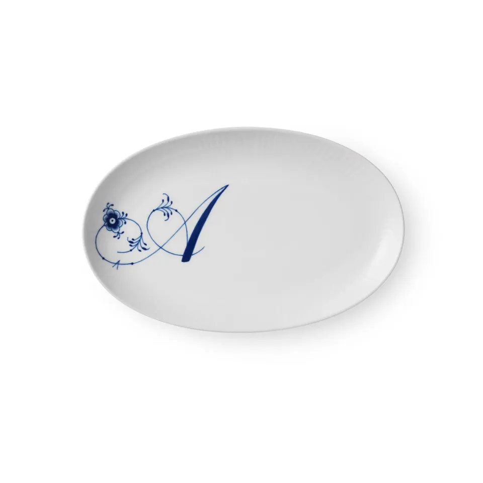 Kgl. Porcelæn Alfabet asiet A 23,5 cm håndmalet