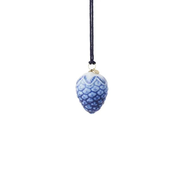 Kgl. Porcelæn Blå Samlerartikler grankogle ornament 5,5 cm porcelæn