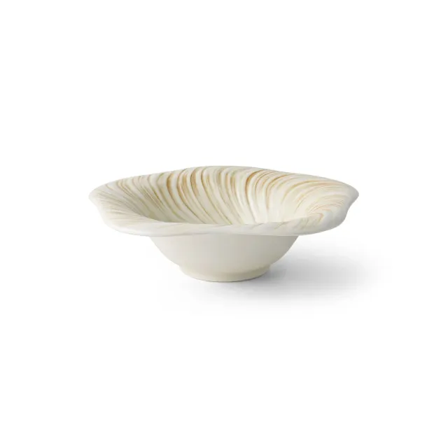Kgl. Porcelæn Triton dyb tallerken 20,5 cm sand