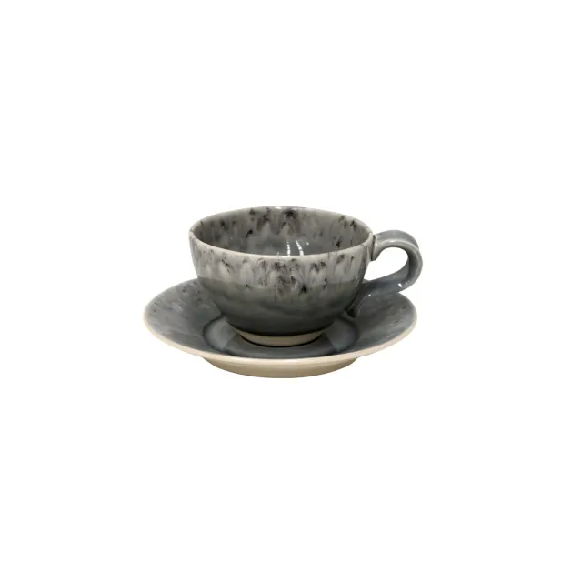 Costa Nova Madeira Tea Cup Saucer tekop grå stentøj