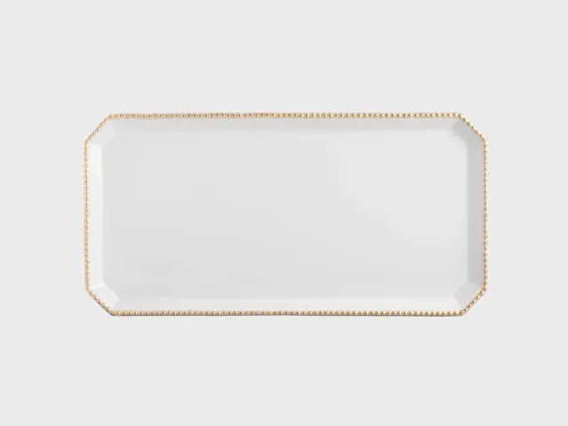 Nymphenburg Perl serveringsfad porcelæn guld