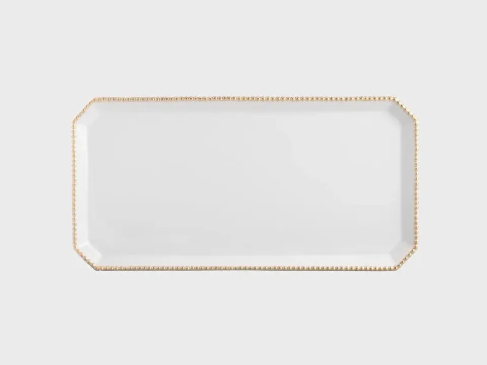Nymphenburg Perl serveringsfad porcelæn guld
