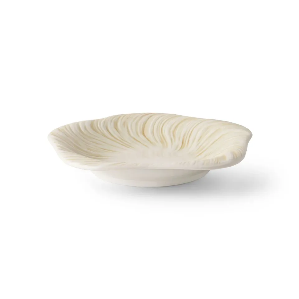 Kgl. Porcelæn Triton tallerken 26 cm sand skulpturel