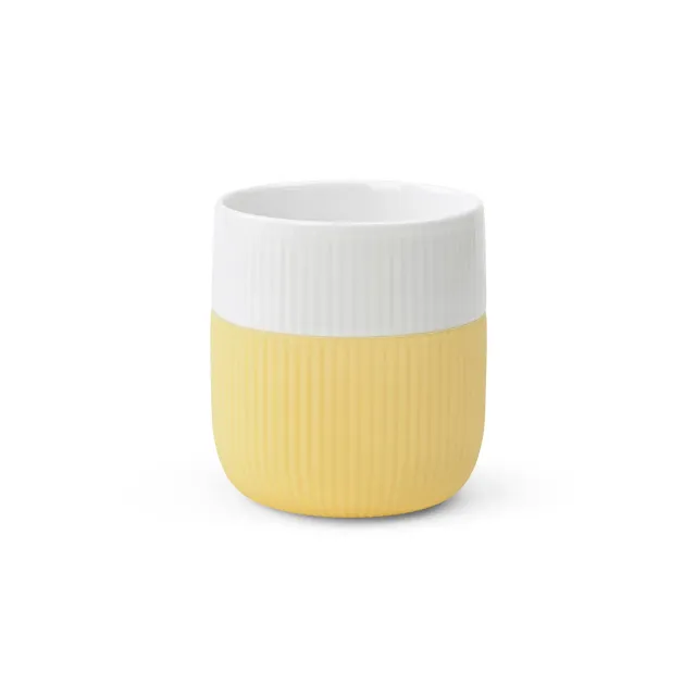 Kgl. Porcelæn Riflet Contrast krus Sol 35 cl silikone