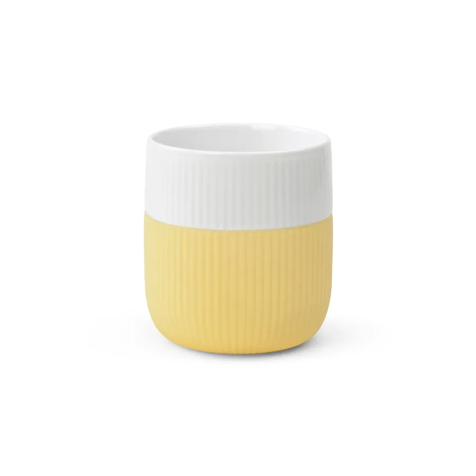 Kgl. Porcelæn Riflet Contrast krus Sol 35 cl silikone
