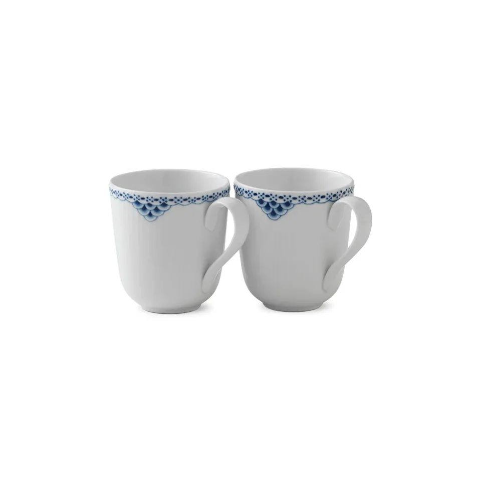 Royal Copenhagen Prinsesse kop 28 cl 2 stk blå