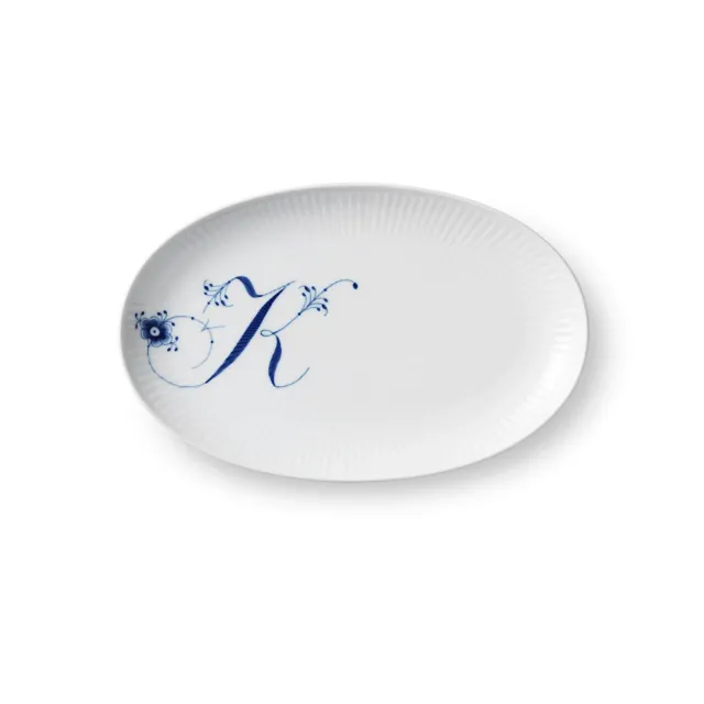 Kgl. Porcelæn Alfabet asiet K 23,5 cm