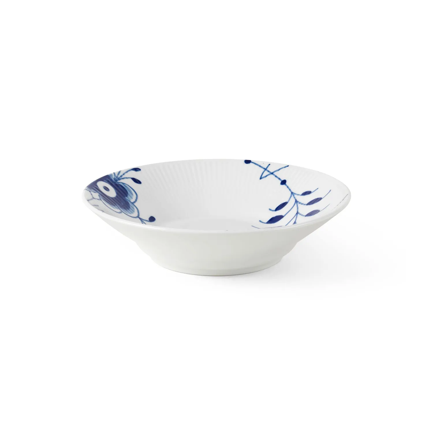 Kgl. Porcelæn Blå Mega Riflet dyb tallerken 21 cm