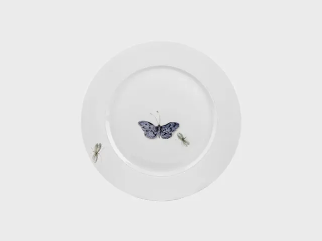 Nymphenburg Lotos Papilio tallerken 24cm håndmalet