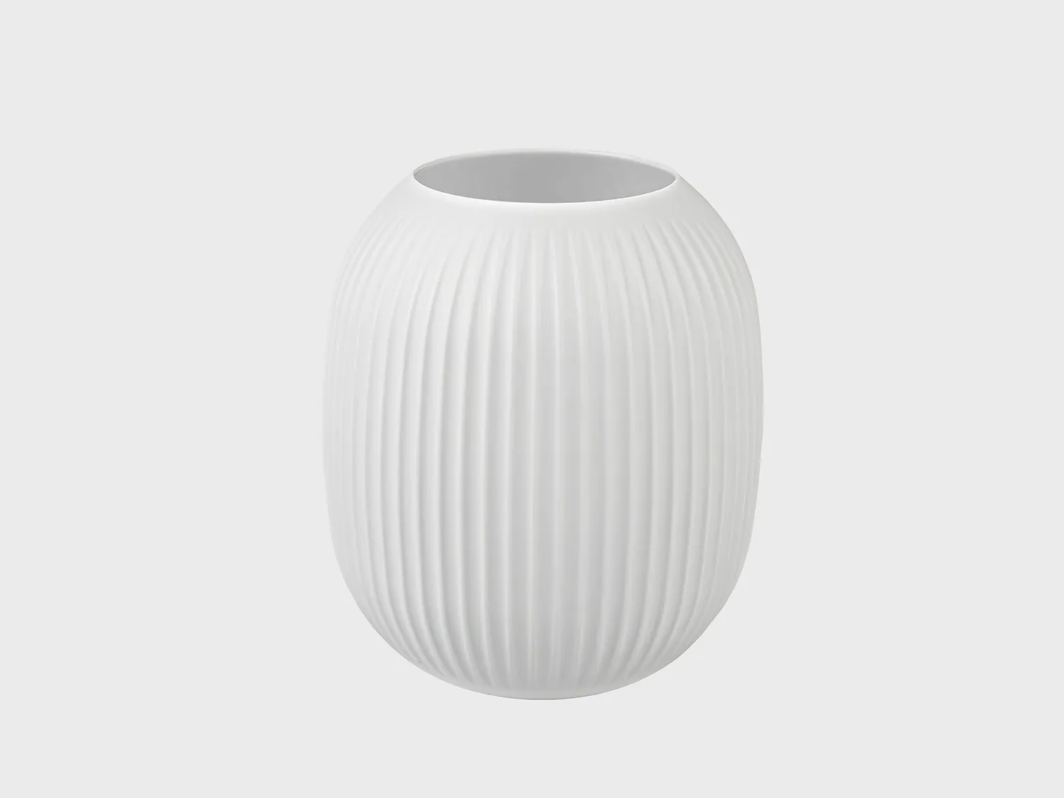 Nymphenburg Musu vase 22 cm biskuit hvid vendbar