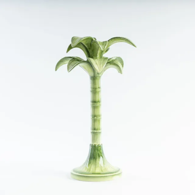 Les Ottomans Palm MAR04 fyrfadsstage palme grøn stor