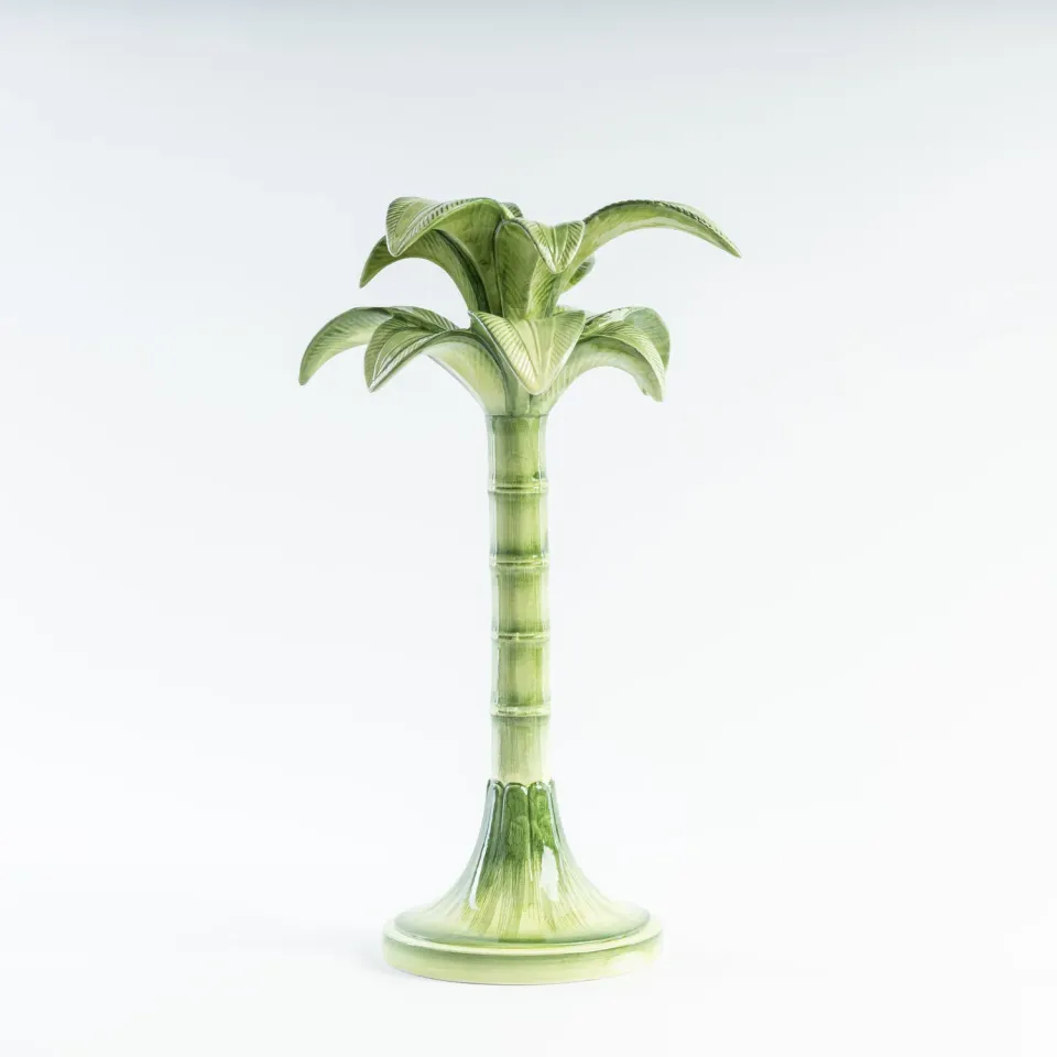 Les Ottomans Palm MAR04 fyrfadsstage palme grøn stor